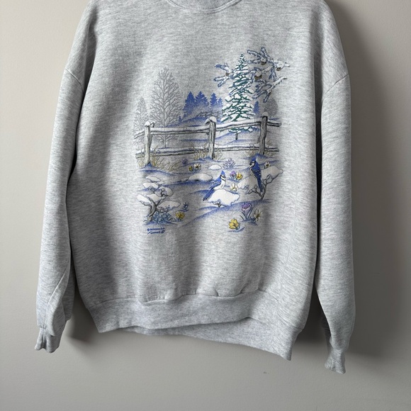 morning sun Tops - Vintage Women’s Sweatshirt - Winter Cottagecore 90’s Sweatshirt
